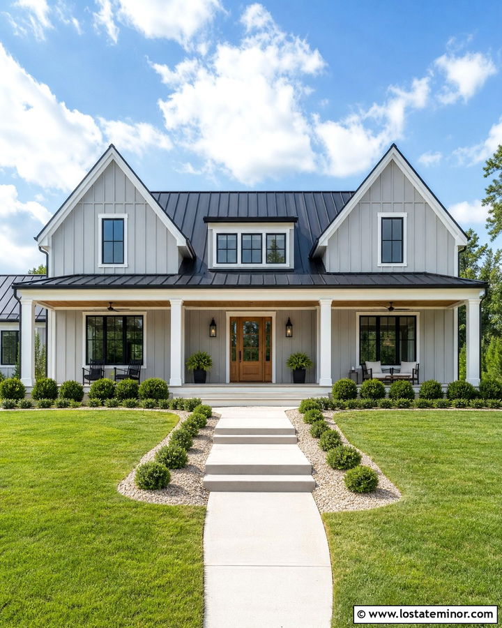 Dove Grey Board And Batten Siding - 30 Dove Grey House Design With Siding Ideas