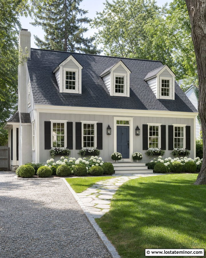 Dove Grey Board And Batten With A Charcoal Roof - 30 Dove Grey House Design With Board and Batten Ideas