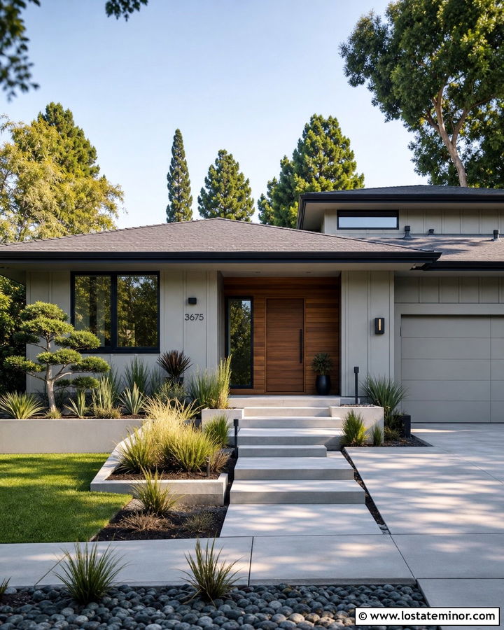 Dove Grey Board And Batten With A Low Slope Roof - 30 Dove Grey House Design With Board and Batten Ideas