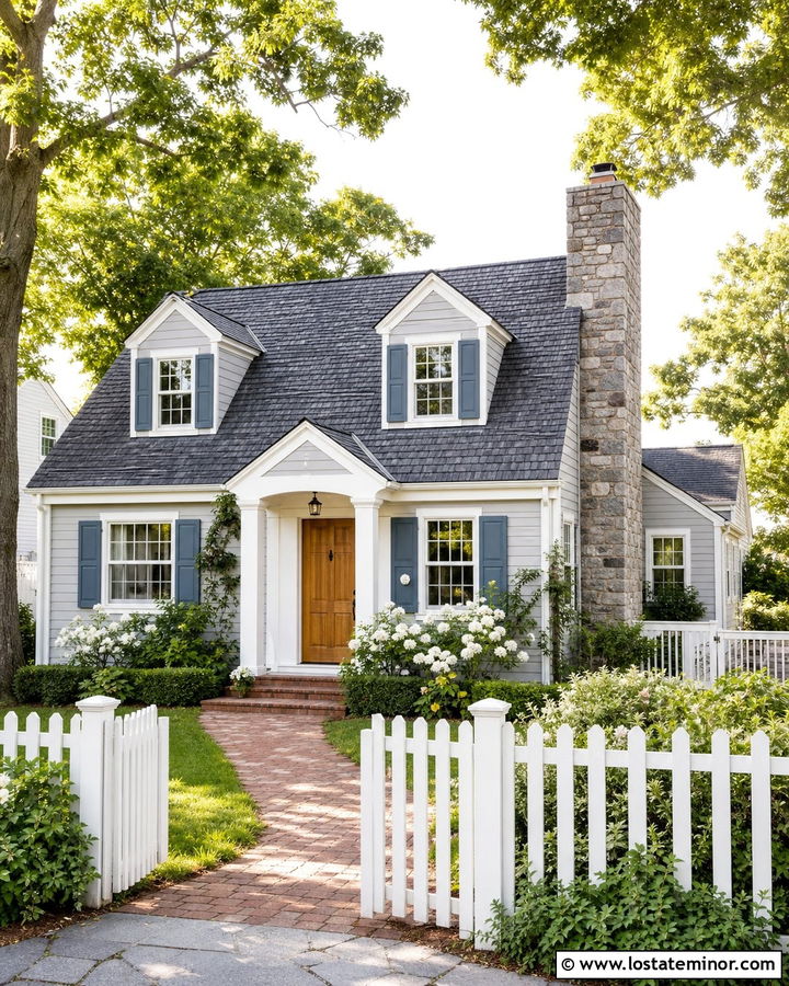 Dove Grey Cottage With Wall Dormers - 30 Dove Grey House Design With Dormers Ideas