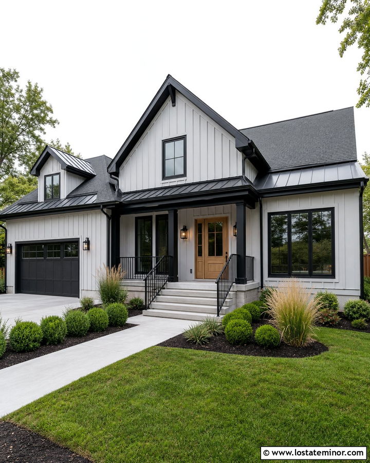 Dove Grey House With Black Trimmed Gables - 30 Dove Grey House Design With Gables Ideas