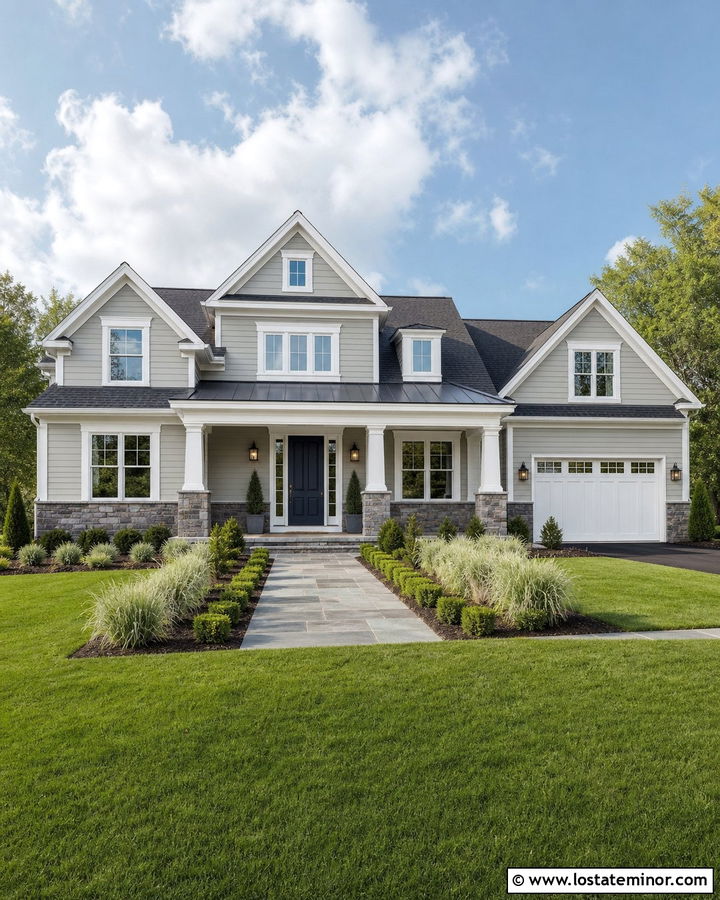 Dove Grey House With Bluestone Wainscoting - 30 Dove Grey House Design With Wainscoting Ideas