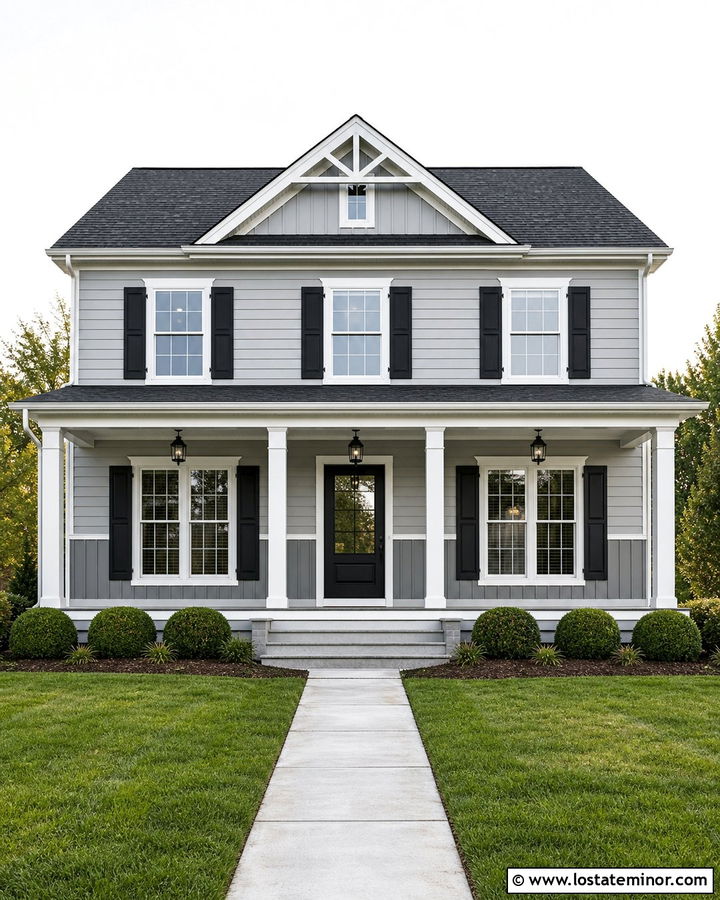 Dove Grey House With Board And Batten Wainscoting - 30 Dove Grey House Design With Wainscoting Ideas