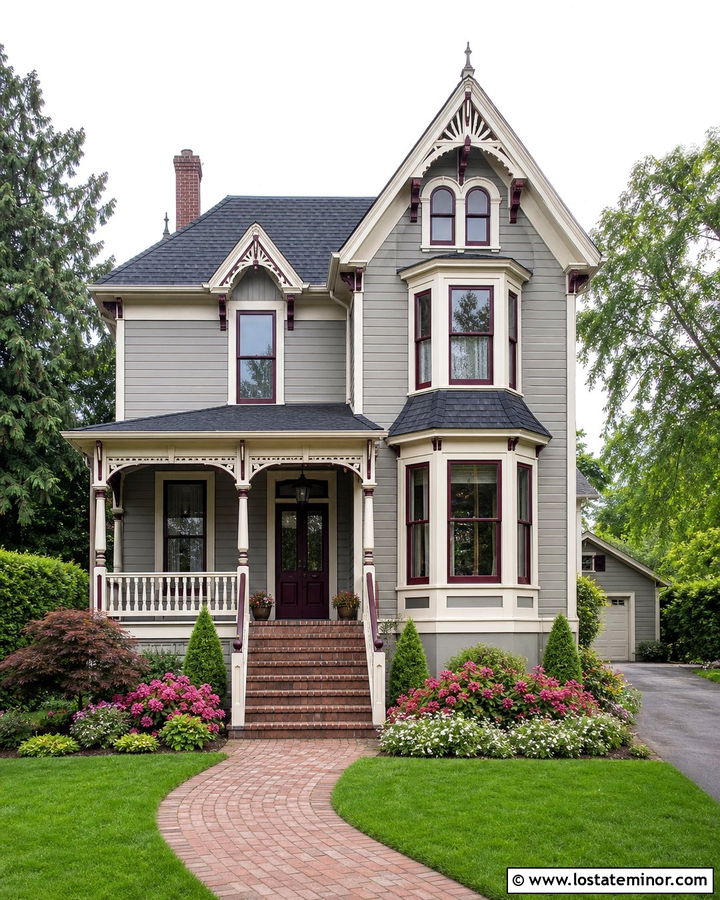 Dove Grey House With Burgundy Trim - 30 Dove Grey House Design With Trim Ideas