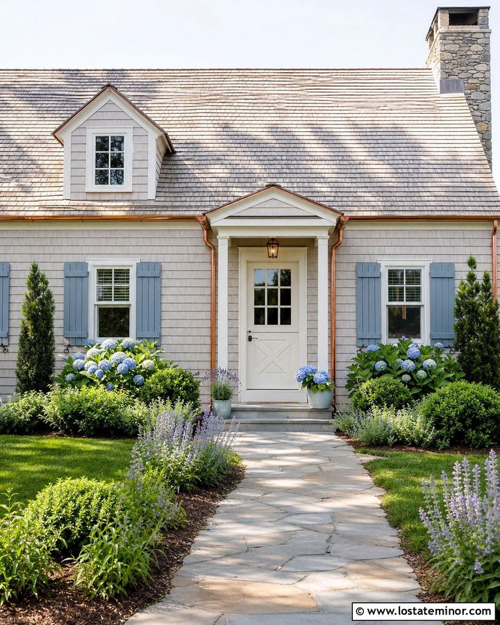 Dove Grey House With Cedar Roof And Dutch Door - 30 Dove Grey House Design With Dutch Door Ideas