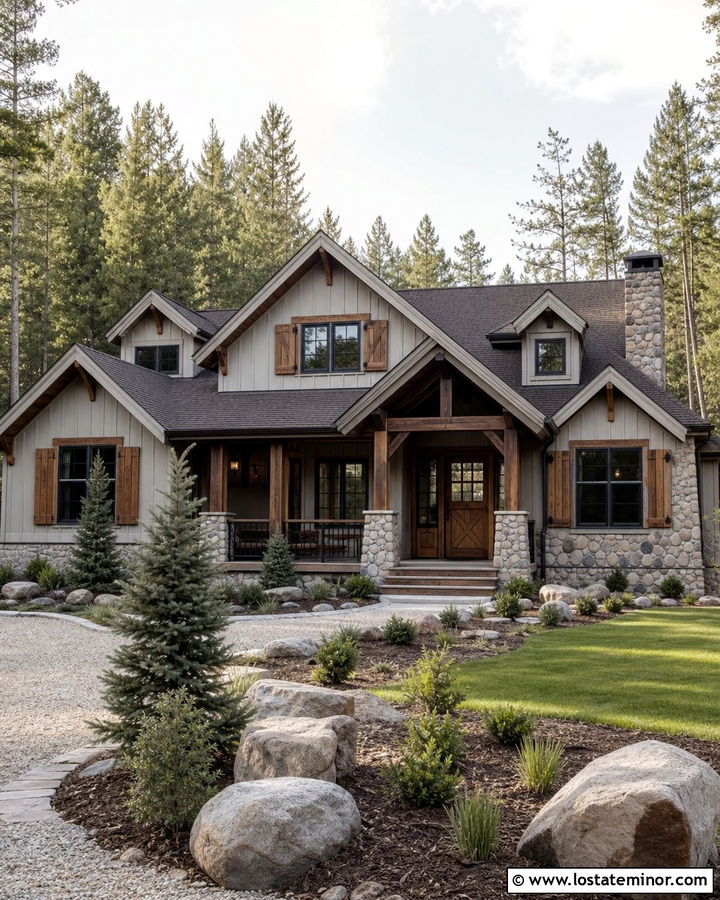 Dove Grey House With Cedar Shutters And Dutch Door - 30 Dove Grey House Design With Dutch Door Ideas