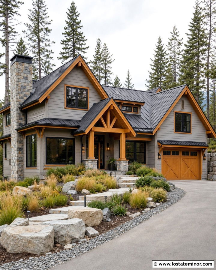 Dove Grey House With Cedar Trim - 30 Dove Grey House Design With Trim Ideas
