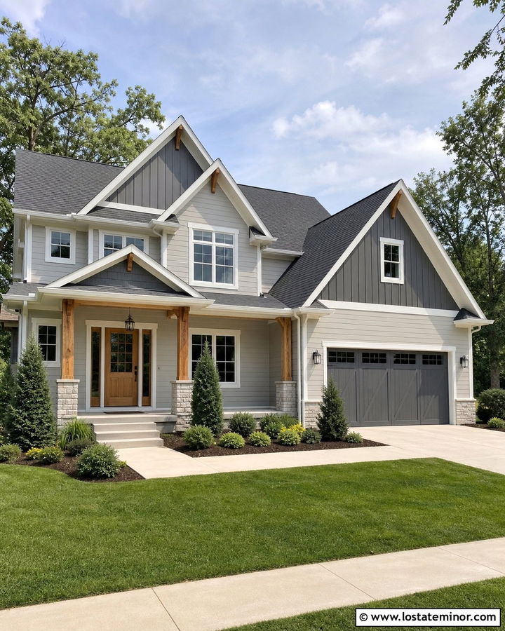 Dove Grey House With Charcoal Gables - 30 Dove Grey House Design With Gables Ideas