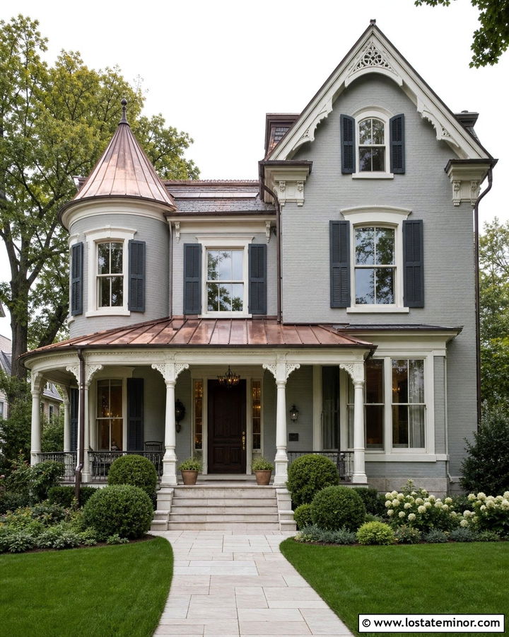 Dove Grey House With Copper Roof - 30 Dove Grey House Design With Roof Ideas