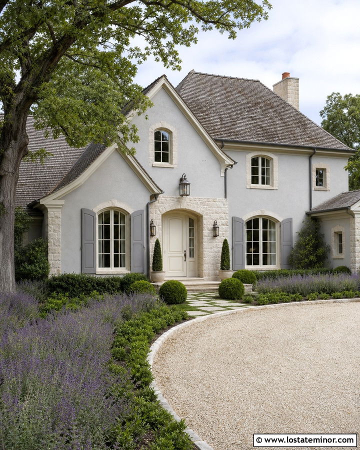 Dove Grey House With Cream Front Door - 30 Dove Grey House Design With Front Door Ideas