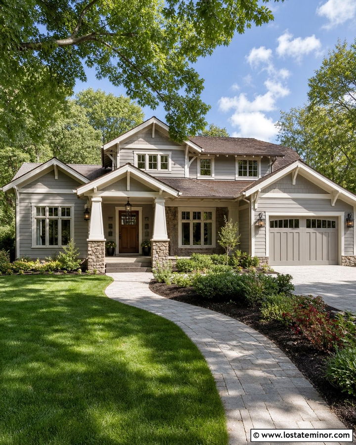 Dove Grey House With Cream Trim - 30 Dove Grey House Design With Trim Ideas