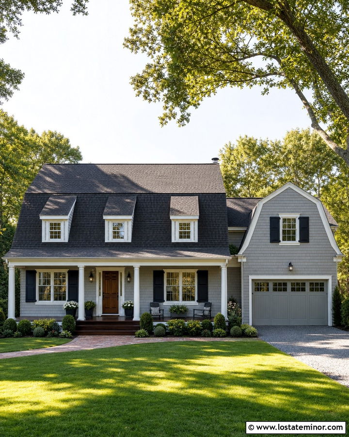 Dove Grey House With Gambrel Roof - 30 Dove Grey House Design With Roof Ideas