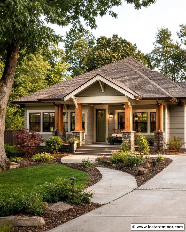 Dove Grey House With Green Door And Brown Roof - 30 Dove Grey House Design With Roof Ideas