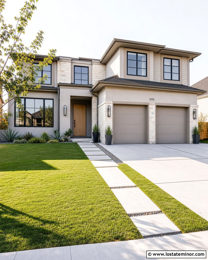 Dove Grey House With Greige Trim - 30 Dove Grey House Design With Trim Ideas