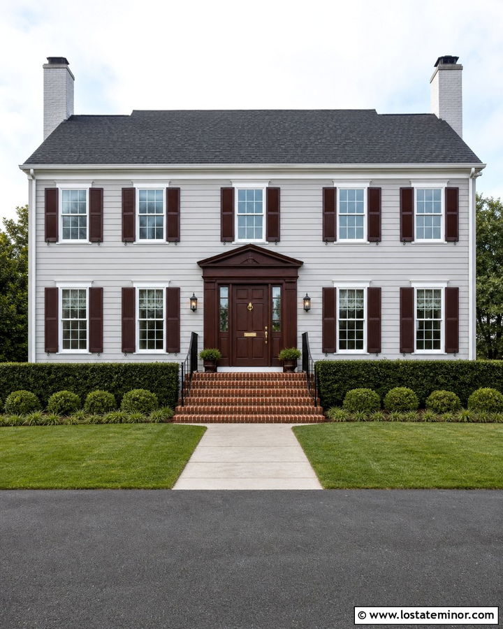 Dove Grey House With Mahogany Trim - 30 Dove Grey House Design With Trim Ideas