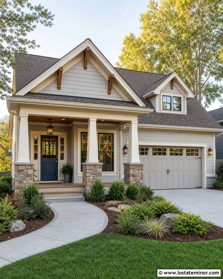 Dove Grey House With Matching Garage And Dutch Door - 30 Dove Grey House Design With Dutch Door Ideas