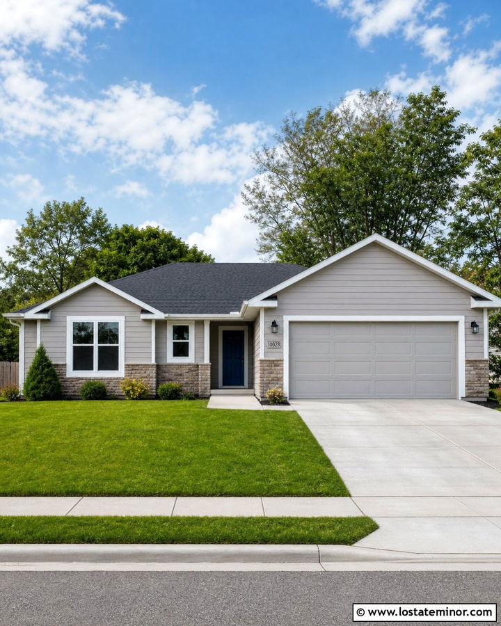 Dove Grey House With Matching Garage Door - 30 Dove Grey House Design With Garage Door Ideas