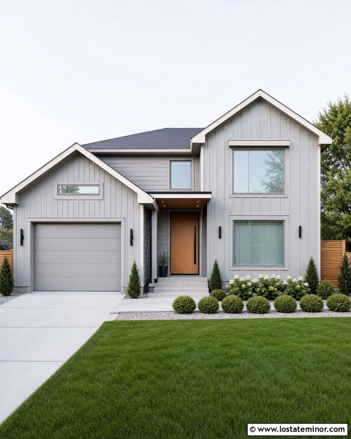Dove Grey House With Matching Window Frames - 30 Dove Grey House Design With Window Frames Ideas