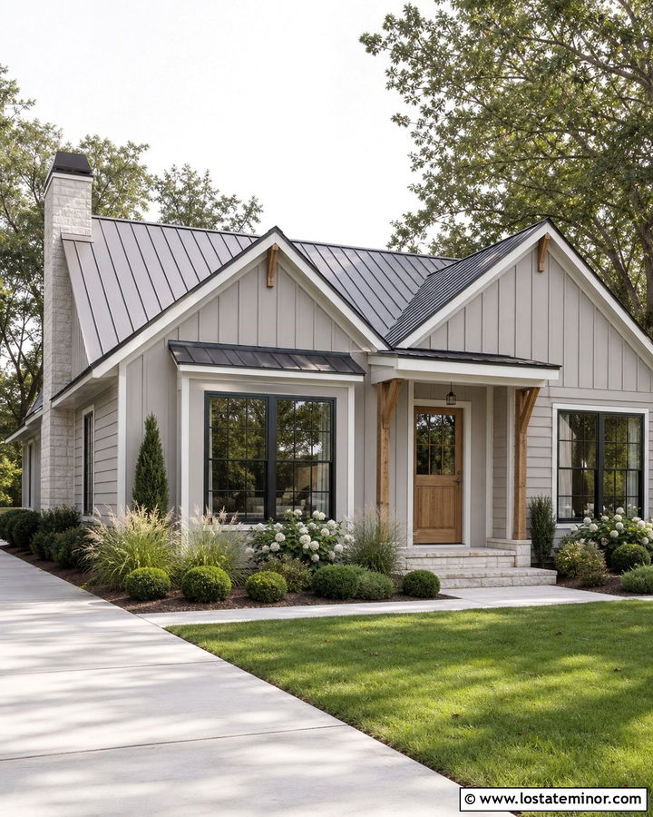 Dove Grey House With Metal Roof And Dutch Door - 30 Dove Grey House Design With Dutch Door Ideas