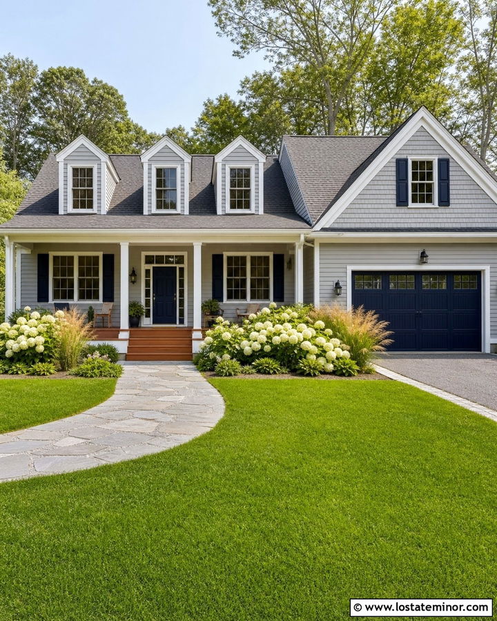 Dove Grey House With Navy Trim - 30 Dove Grey House Design With Trim Ideas