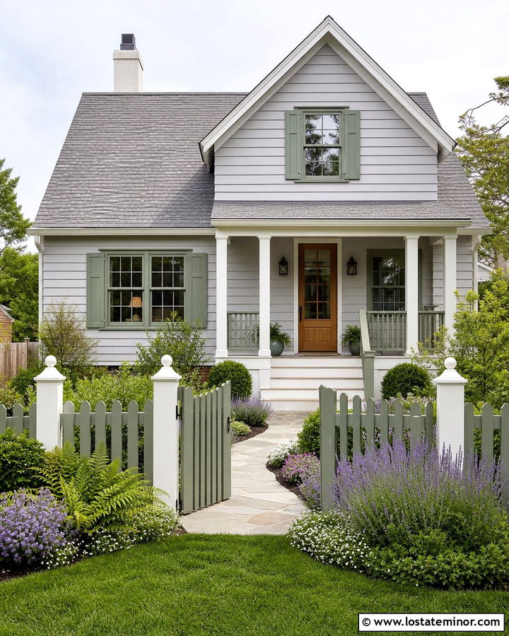 Dove Grey House With Sage Green Trim - 30 Dove Grey House Design With Trim Ideas
