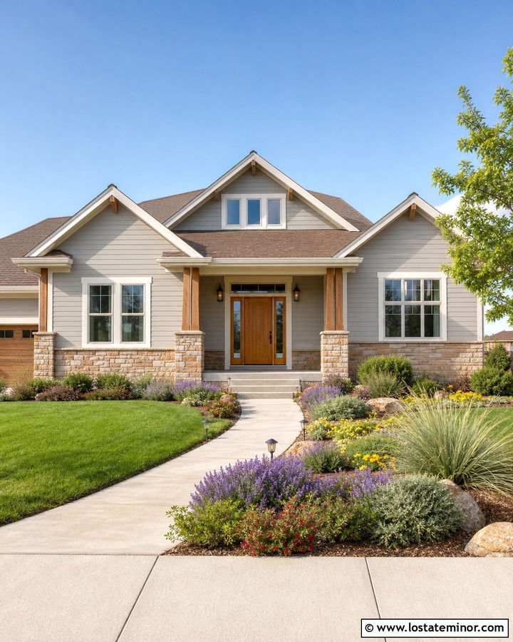 Dove Grey House With Sandstone Wainscoting - 30 Dove Grey House Design With Wainscoting Ideas