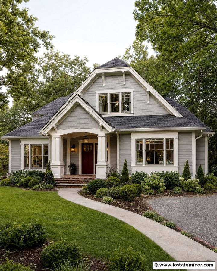 Dove Grey House With Shake Gables - 30 Dove Grey House Design With Gables Ideas