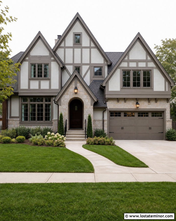 Dove Grey House With Taupe Trim - 30 Dove Grey House Design With Trim Ideas