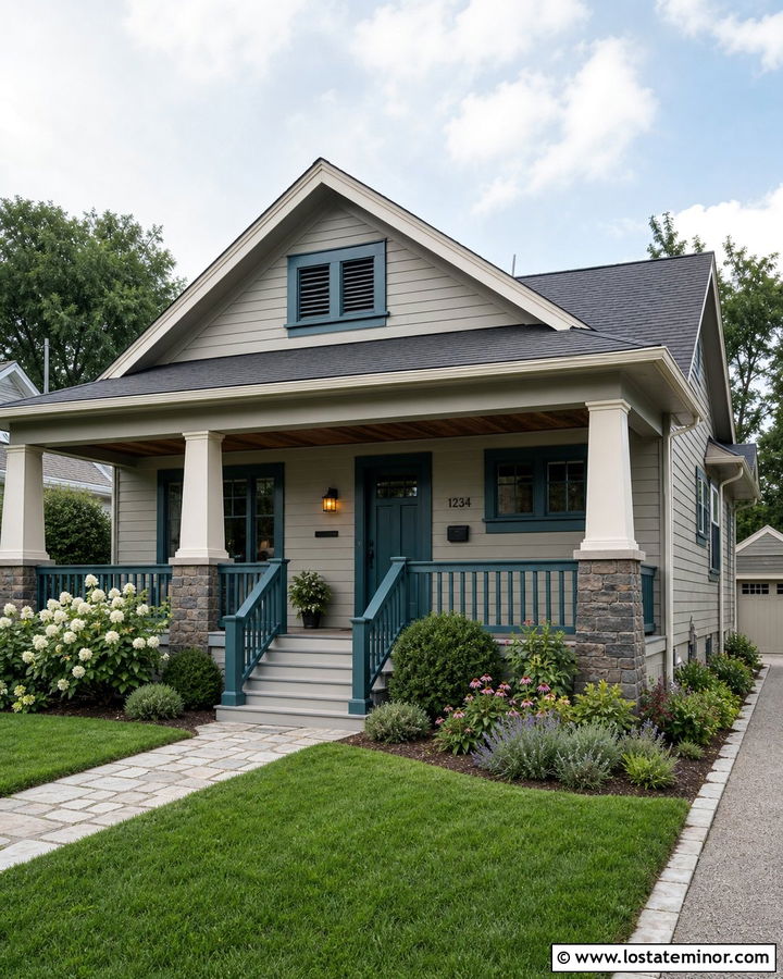 Dove Grey House With Teal Trim - 30 Dove Grey House Design With Trim Ideas