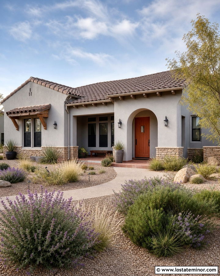 Dove Grey House With Terracotta Front Door - 30 Dove Grey House Design With Front Door Ideas