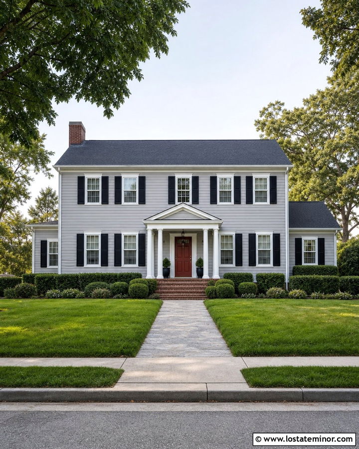 Dove Grey House With White Trim - 30 Dove Grey House Design With Trim Ideas