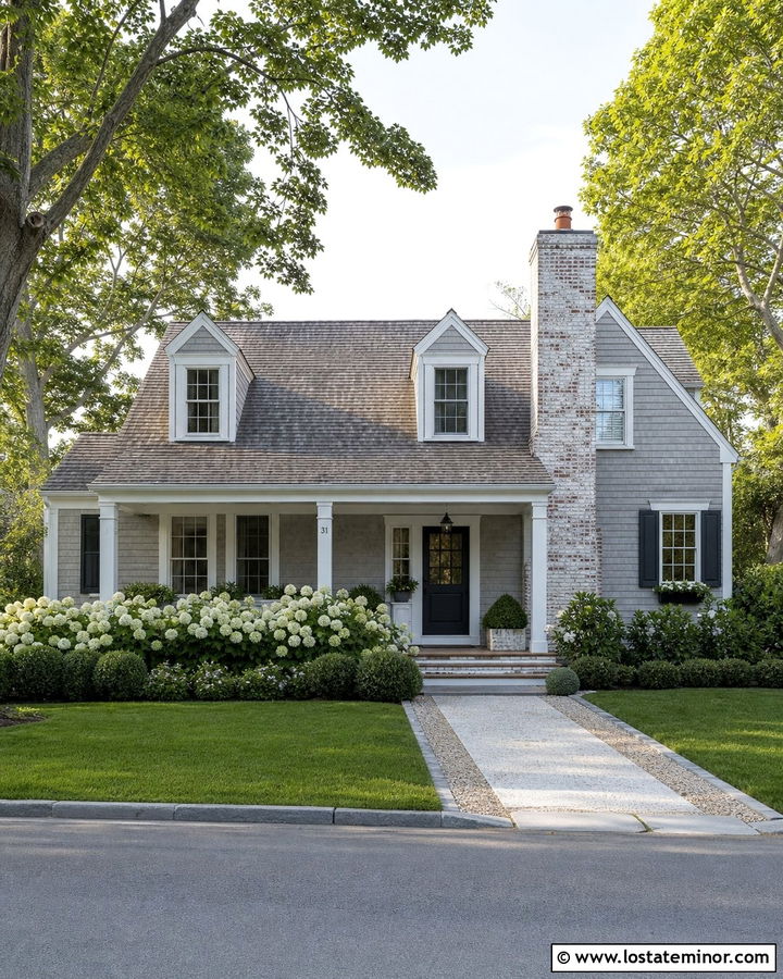 Dove Grey House With Whitewashed Brick - 30 Dove Grey House Design With Brick Accents Ideas