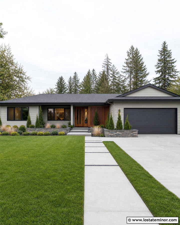 Dove Grey Ranch With Charcoal Window Frames - 30 Dove Grey House Design With Window Frames Ideas