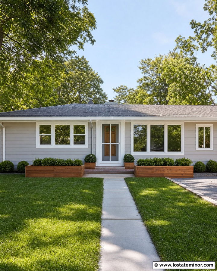 Dove Grey Ranch With White Screen Door - 30 Dove Grey House Design With Screen Door Ideas