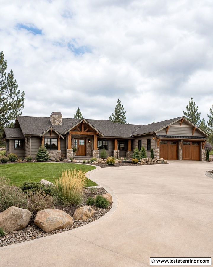 Dove Grey Siding With A Brown Roof - 30 Dove Grey House Design With Siding Ideas