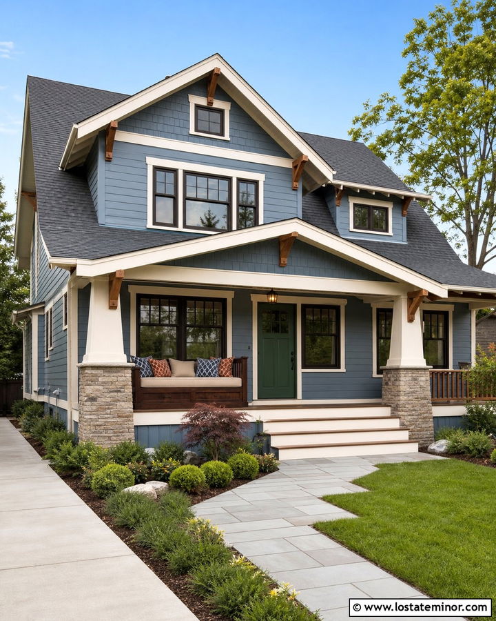 Dusty Blue Craftsman With Storage Daybed - 30 Dusty Blue House Design With Daybed Ideas