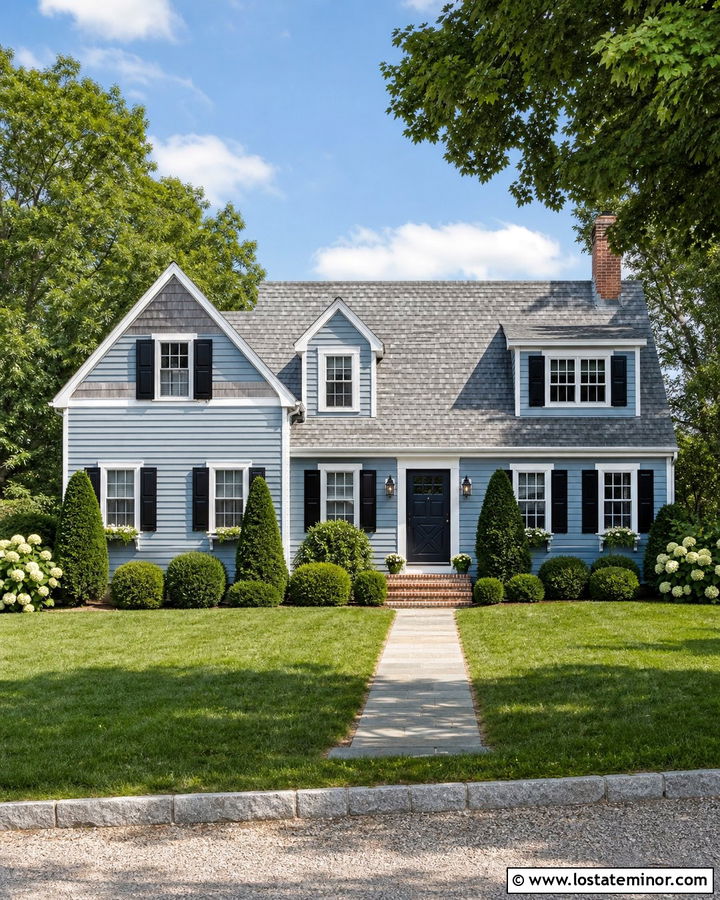 Dusty Blue House With Cape Cod Dutch Door - 30 Dusty Blue House Design With Dutch Door Ideas
