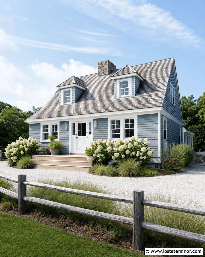 Dusty Blue House With Coastal Dutch Door - 30 Dusty Blue House Design With Dutch Door Ideas