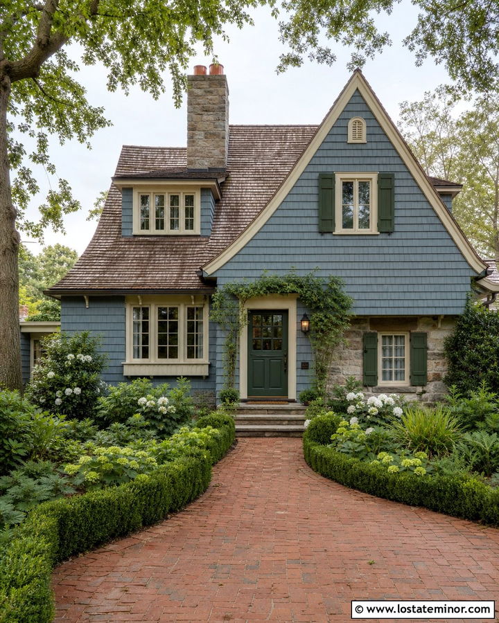 Dusty Blue House With Dark Green Dutch Door - 30 Dusty Blue House Design With Dutch Door Ideas