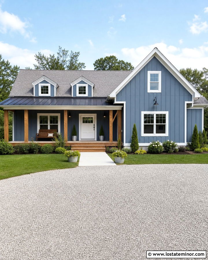 Dusty Blue House With Farmhouse Dutch Door - 30 Dusty Blue House Design With Dutch Door Ideas