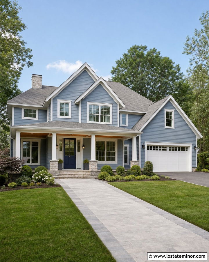 Dusty Blue House With Glass Dutch Door - 30 Dusty Blue House Design With Dutch Door Ideas