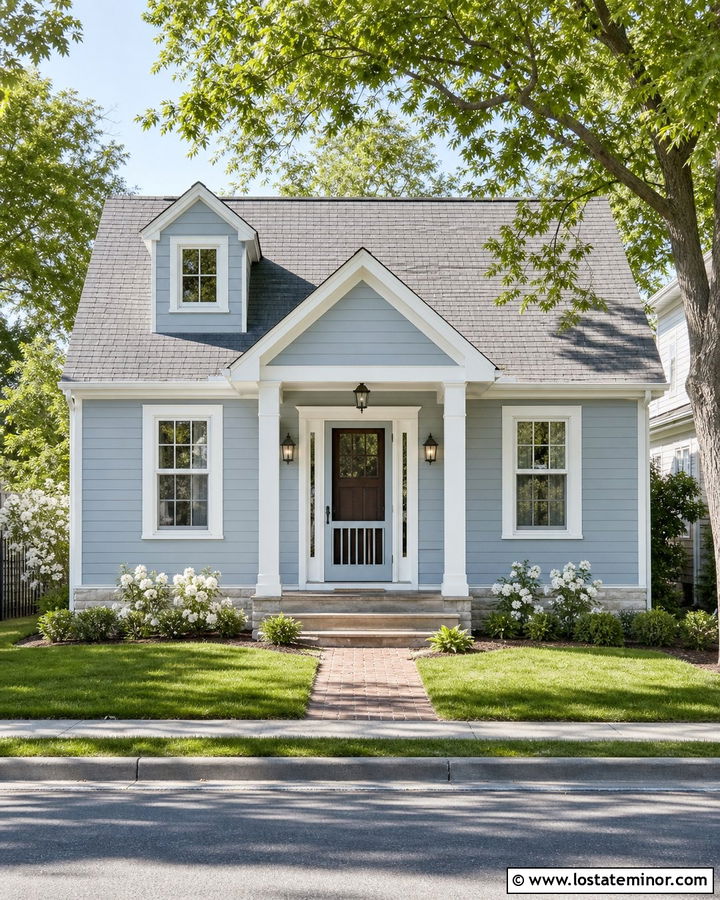 Dusty Blue House With Matching Screen Door - 30 Dusty Blue House Design With Screen Door Ideas