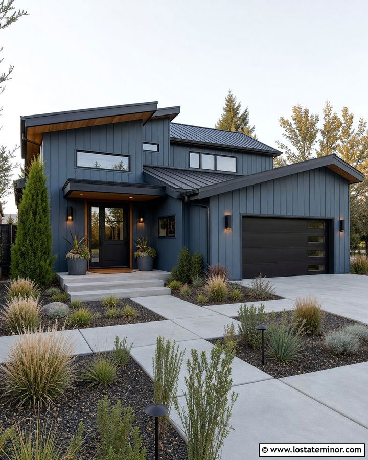Dusty Blue House With Modern Dutch Door - 30 Dusty Blue House Design With Dutch Door Ideas
