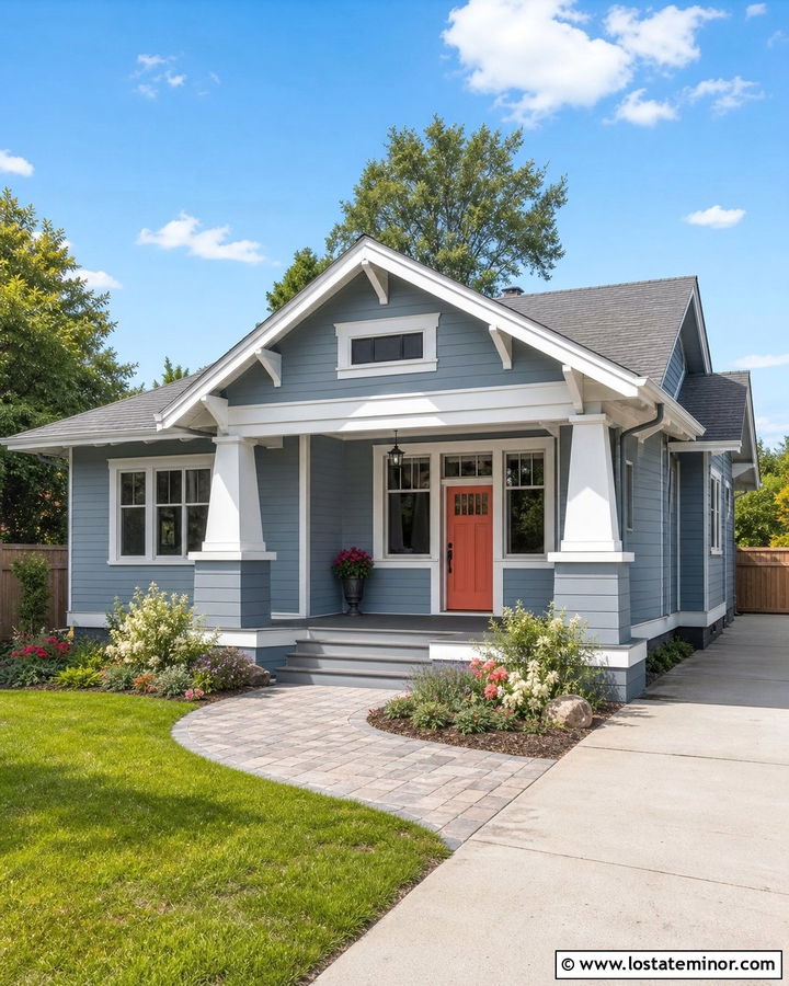 Dusty Blue House With Pewter Gray Roof - 30 Dusty Blue House Design With Roof Ideas