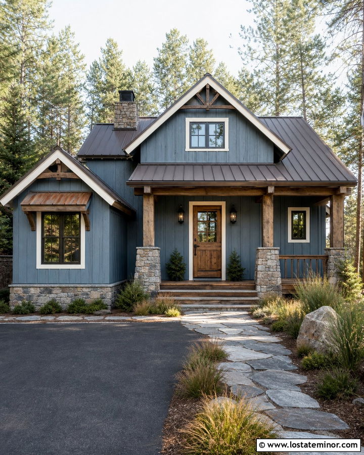 Dusty Blue House With Rustic Dutch Door - 30 Dusty Blue House Design With Dutch Door Ideas