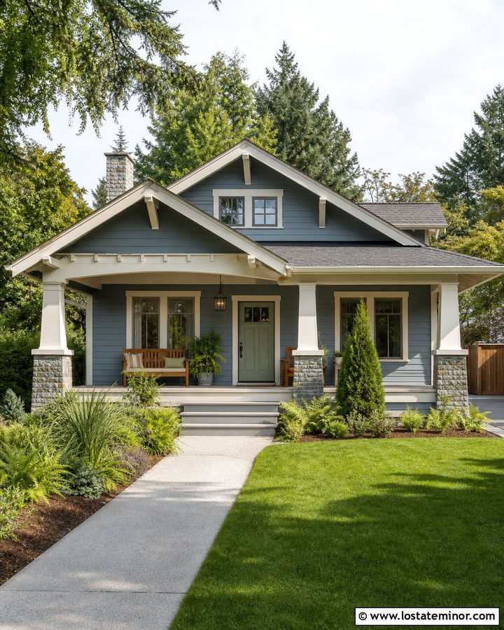 Dusty Blue House With Sage Green Dutch Door - 30 Dusty Blue House Design With Dutch Door Ideas