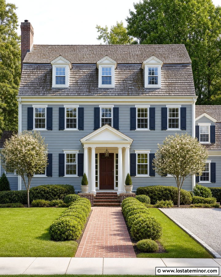 Dusty Blue House With Weathered Gambrel Roof - 30 Dusty Blue House Design With Roof Ideas