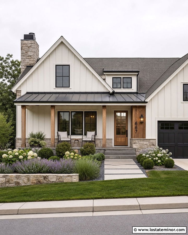 Farmhouse Stone House With Metal Numbers - 30 Stone House Design With House Numbers Ideas