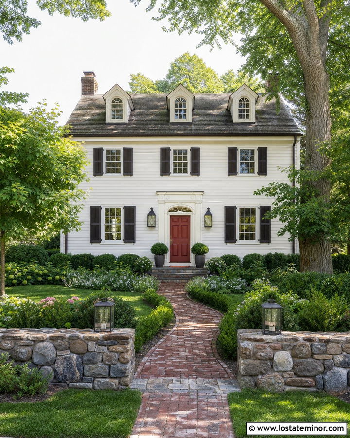 Fieldstone House With Red Front Door - 30 Stone House Design With Front Door Ideas
