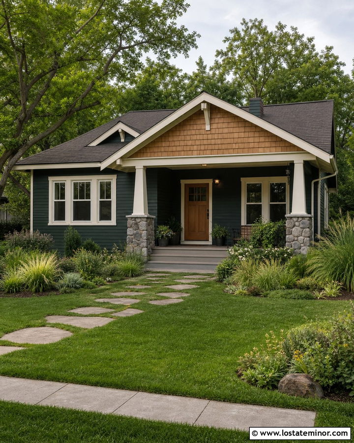 Forest Green Bungalow With Cedar Shake - 30 Forest Green House Design With Cedar Shake Ideas
